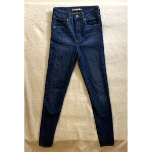 Levi's Mile High Super Skinny Jeans Dark Wash 26x31 Straight Excellent Cond